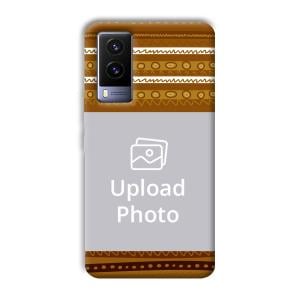 Brown Lines Customized Printed Back Cover for Vivo V21e