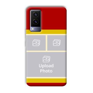 Red Yellow Collage Customized Printed Back Cover for Vivo V21e