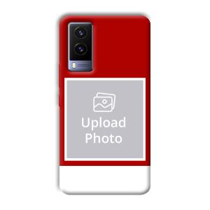 Red & White Customized Printed Back Cover for Vivo V21e