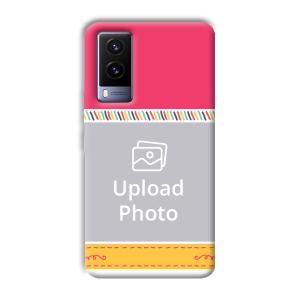 Pink Yellow Customized Printed Back Cover for Vivo V21e