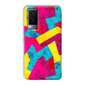 Pink Yellow Pattern Phone Customized Printed Back Cover for Vivo V21e