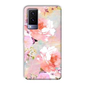 Floral Canvas Phone Customized Printed Back Cover for Vivo V21e