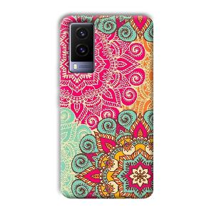 Floral Design Phone Customized Printed Back Cover for Vivo V21e