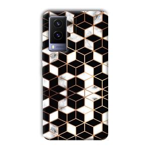 Black Cubes Phone Customized Printed Back Cover for Vivo V21e