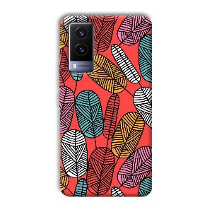 Lines and Leaves Phone Customized Printed Back Cover for Vivo V21e