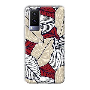 Leafy Pattern Phone Customized Printed Back Cover for Vivo V21e