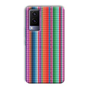 Fabric Pattern Phone Customized Printed Back Cover for Vivo V21e