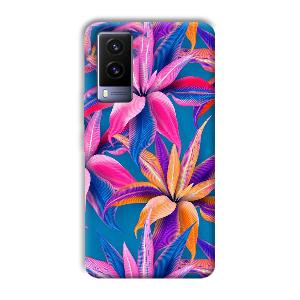 Aqautic Flowers Phone Customized Printed Back Cover for Vivo V21e