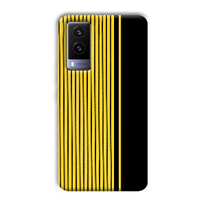 Yellow Black Design Phone Customized Printed Back Cover for Vivo V21e