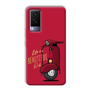 Life is Beautiful  Phone Customized Printed Back Cover for Vivo V21e