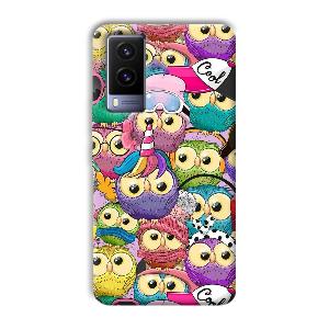 Colorful Owls Phone Customized Printed Back Cover for Vivo V21e