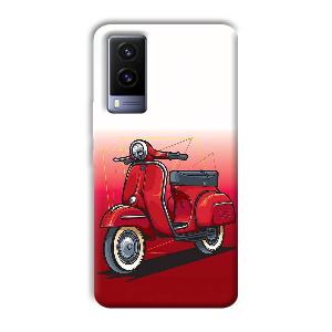 Red Scooter Phone Customized Printed Back Cover for Vivo V21e