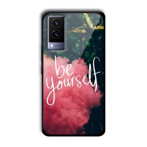 Be Yourself Customized Printed Glass Back Cover for Vivo V21e