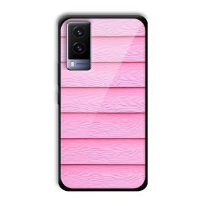 Pink Waves Customized Printed Glass Back Cover for Vivo V21e