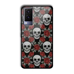 Red Skull Customized Printed Glass Back Cover for Vivo V21e