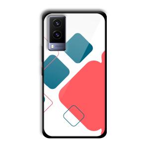 Abstract Squares Customized Printed Glass Back Cover for Vivo V21e