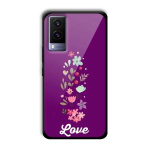Purple Love Customized Printed Glass Back Cover for Vivo V21e