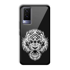 Angry Lion Customized Printed Glass Back Cover for Vivo V21e