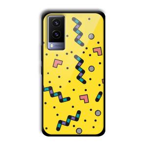 Yellow Game Customized Printed Glass Back Cover for Vivo V21e