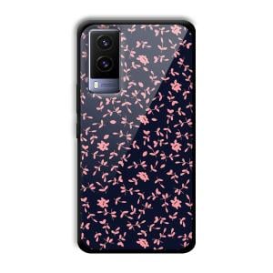 Little Pink Petals Customized Printed Glass Back Cover for Vivo V21e