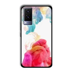 Water Colors Customized Printed Glass Back Cover for Vivo V21e