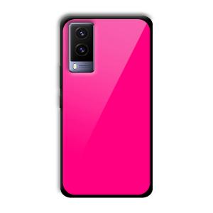 Neon Pink Customized Printed Glass Back Cover for Vivo V21e