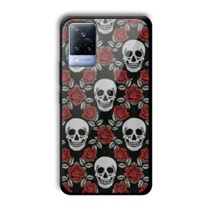Red Skull Customized Printed Glass Back Cover for Vivo V21