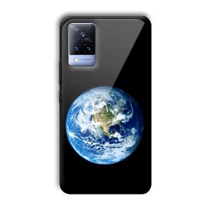 Floating Earth Customized Printed Glass Back Cover for Vivo V21