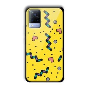 Yellow Game Customized Printed Glass Back Cover for Vivo V21