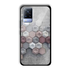 Blocks of Grey Customized Printed Glass Back Cover for Vivo V21