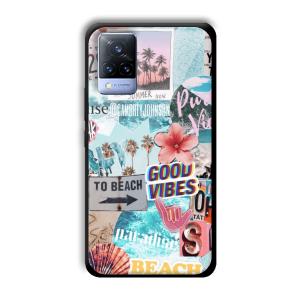 To the Beach Customized Printed Glass Back Cover for Vivo V21