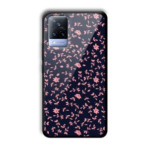 Little Pink Petals Customized Printed Glass Back Cover for Vivo V21
