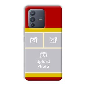 Red Yellow Collage Customized Printed Back Cover for Vivo V23 Pro