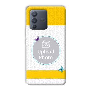 Butterflies & Yellow Customized Printed Back Cover for Vivo V23 Pro