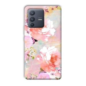 Floral Canvas Phone Customized Printed Back Cover for Vivo V23 Pro