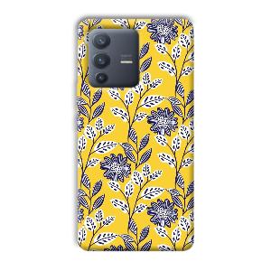 Yellow Fabric Design Phone Customized Printed Back Cover for Vivo V23 Pro