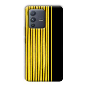 Yellow Black Design Phone Customized Printed Back Cover for Vivo V23 Pro