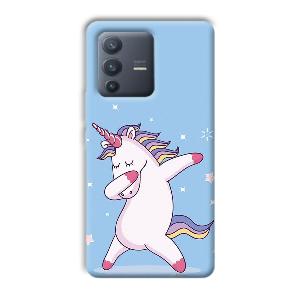 Unicorn Dab Phone Customized Printed Back Cover for Vivo V23 Pro