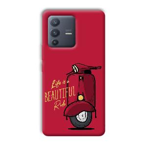 Life is Beautiful  Phone Customized Printed Back Cover for Vivo V23 Pro