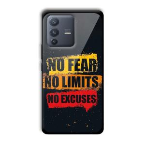No Fear Customized Printed Glass Back Cover for Vivo V23 Pro