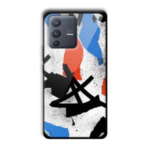 Abstract Graffiti Customized Printed Glass Back Cover for Vivo V23 Pro