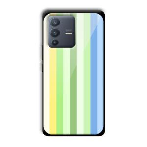 Green and Blue Customized Printed Glass Back Cover for Vivo V23 Pro