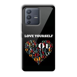 Love Yourself Customized Printed Glass Back Cover for Vivo V23 Pro