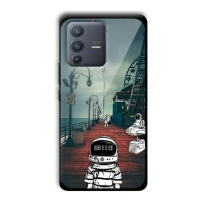 Little Astronaut Customized Printed Glass Back Cover for Vivo V23 Pro