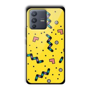 Yellow Game Customized Printed Glass Back Cover for Vivo V23 Pro