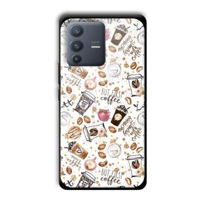 But Coffee First Customized Printed Glass Back Cover for Vivo V23 Pro