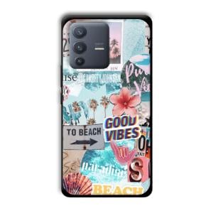 To the Beach Customized Printed Glass Back Cover for Vivo V23 Pro