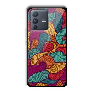 Curved Colors Customized Printed Glass Back Cover for Vivo V23 Pro