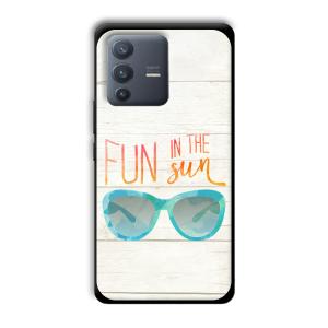 Fun in the Sun Customized Printed Glass Back Cover for Vivo V23 Pro