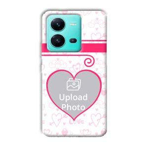 Hearts Customized Printed Back Cover for Vivo V25 5G
